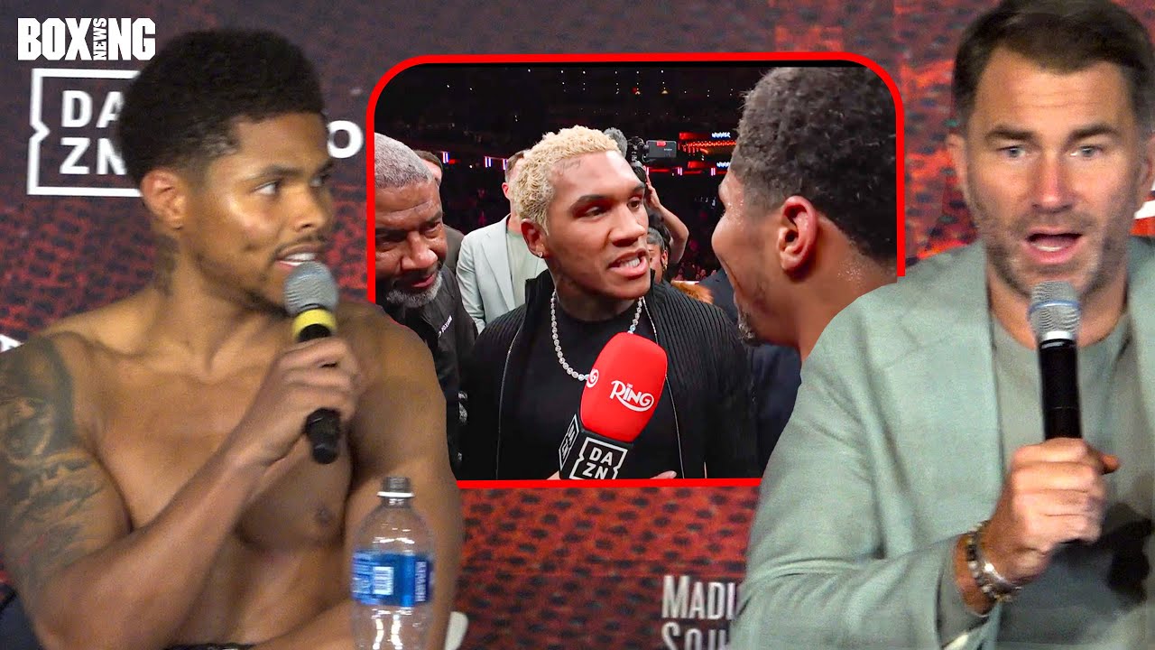 Shakur Stevenson SLAMS Conor Benn Over Rehydration Clauses IN FRONT OF EDDIE HEARN