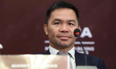 Manny Pacquiao at a promotional IBA press conference