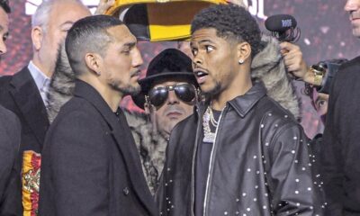 "YOU'RE A B!TCH!!" Teofimo Lopez vs. Shakur Stevenson HEATED FACE OFF IN NYC | DAZN Boxing