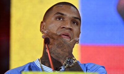 Conor Benn talks at the Chris Eubank Jr. rematch presser