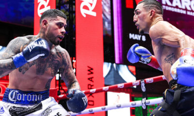 Lopez dominated Barboza. Photo: Geoffrey Knott/Matchroom Boxing