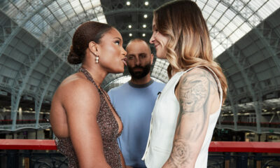 Dubois and Harper face-to-face ahead of Sunday's game Photo: Mark Robinson/Most Valuable Promotions