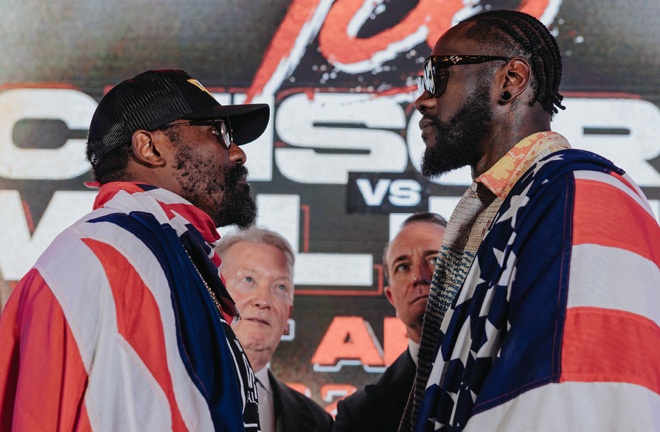 Chisora ​​and Wilder face-to-face ahead of heavyweight clash Photo: David Cavan/Wasserman Boxing