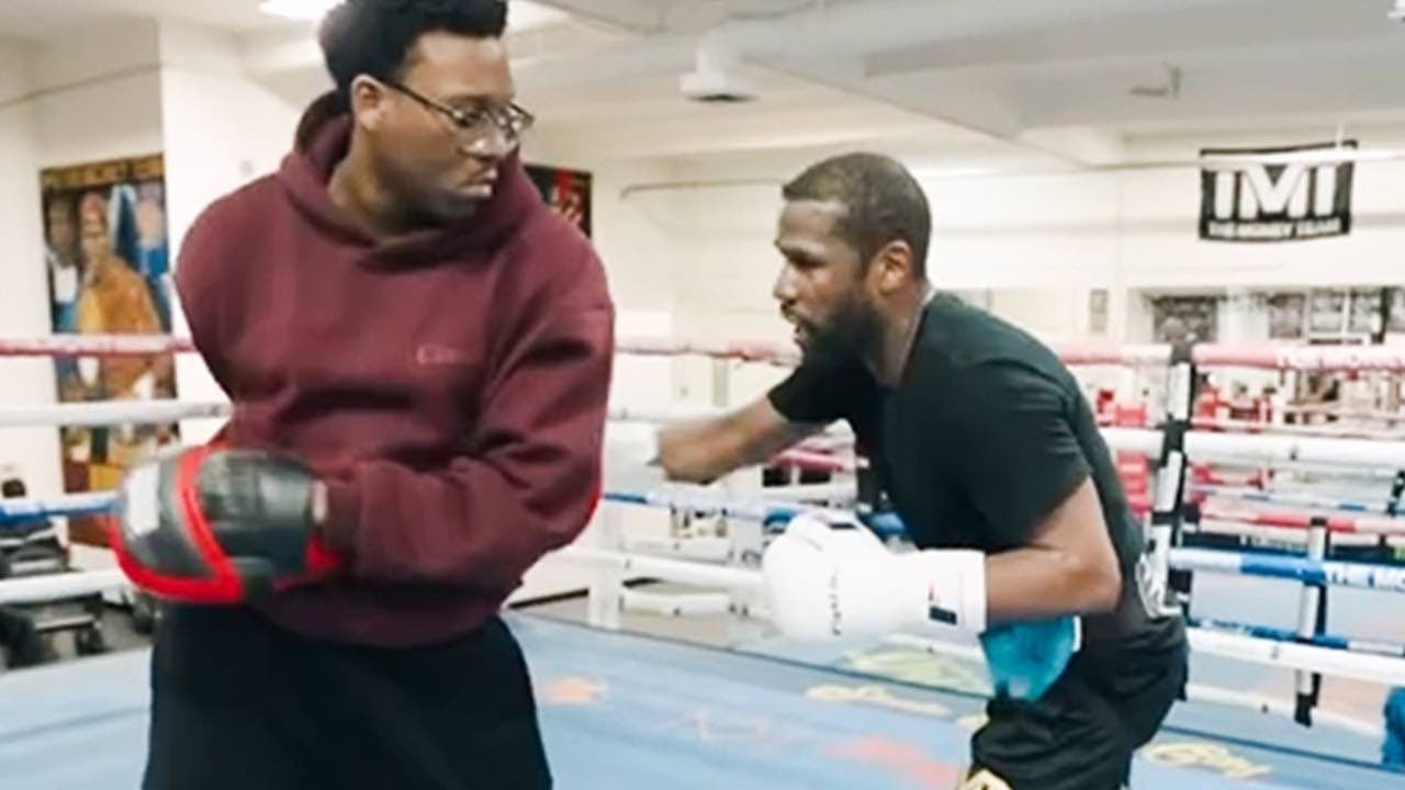 Floyd Mayweather BEGINS TRAINING for Pacquiao Rematch with Roger Mayweather’s Son Lehkei