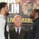 Moses Itauma and Jermaine Franklin face-to-face ahead of Saturday's clash in Manchester Photo: Leigh Dawney/Queensberry Promotions