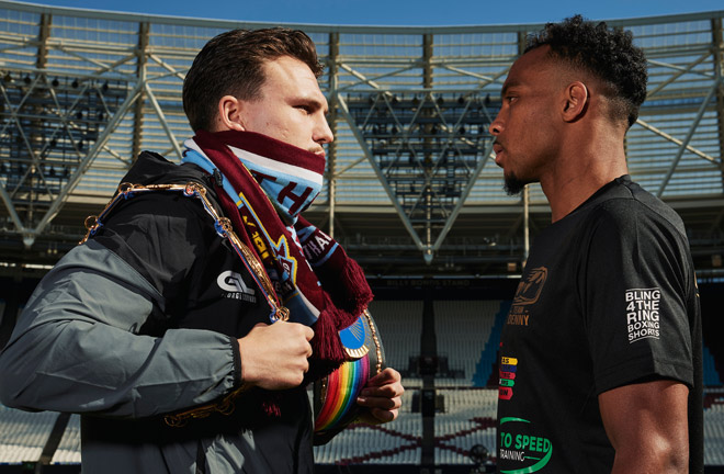 On Wednesday, Liddard and Denny came face to face. Photo: Mark Robinson Matchroom Boxing