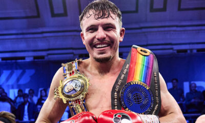 Liddard puts his British and Commonwealth middleweight titles on the line against Denny. Photo: Mark Robinson Matchroom Boxing