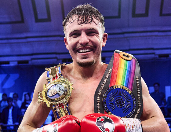 Liddard puts his British and Commonwealth middleweight titles on the line against Denny. Photo: Mark Robinson Matchroom Boxing