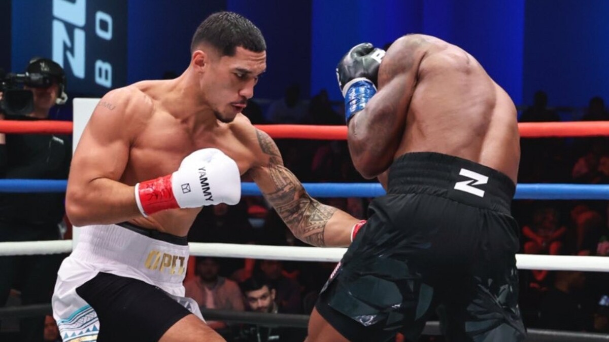 Jai Opetaia lands body shot during cruiserweight bout before IBF title was vacated