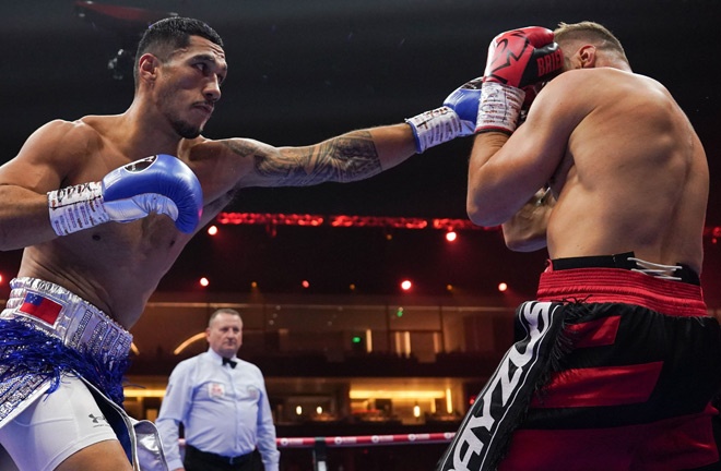 Opetaia defeated Briedis on the Fury-Usyk card in May 2024. Photo: Stephen Dunkley/Queensberry Promotions