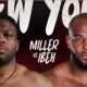Poster for the Jarrell Miller vs Kingsley Ibeh heavyweight bout scorecard