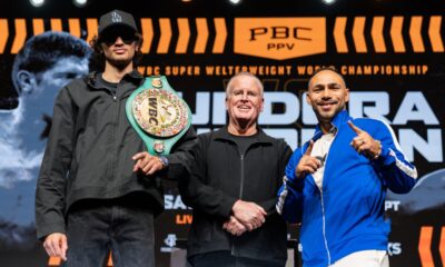 Sebastian Fundora and Keith Thurman face off with WBC super welterweight belt before Las Vegas fight