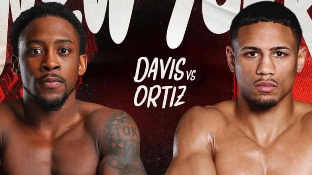 Keyshawn Davis vs Jamaine Ortiz super lightweight fight poster