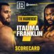 Moses Itauma vs Jermaine Franklin live scorecard poster for the Magnificent 7 heavyweight fight in Manchester