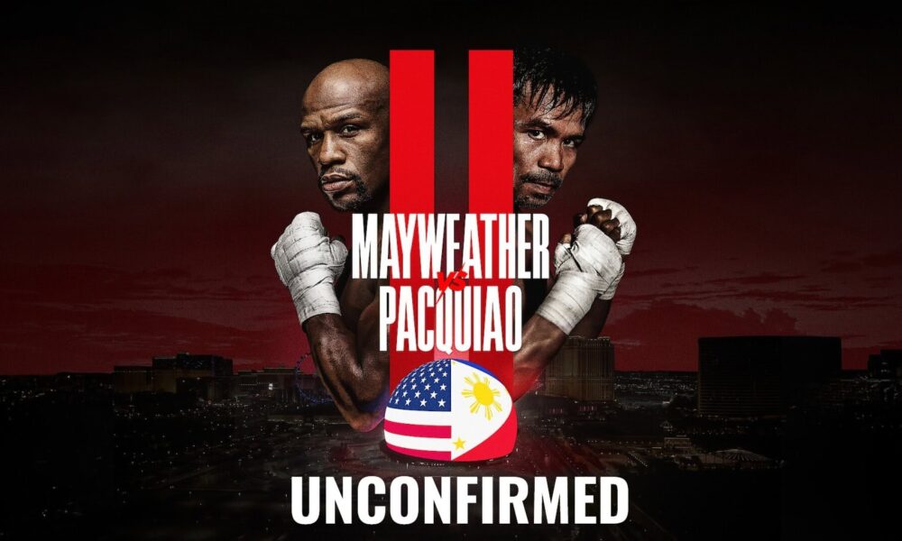 Floyd Mayweather and Manny Pacquiao face off; professional super-fight currently unconfirmed