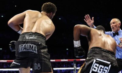 Moses Itauma knocks out Jermaine Franklin with a fifth-round uppercut in Manchester
