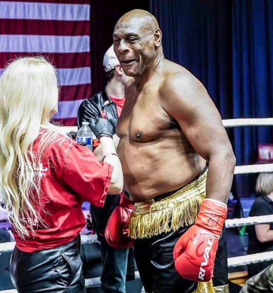 Oliver McCall defeating Gary Cobia on Country Box at age 59