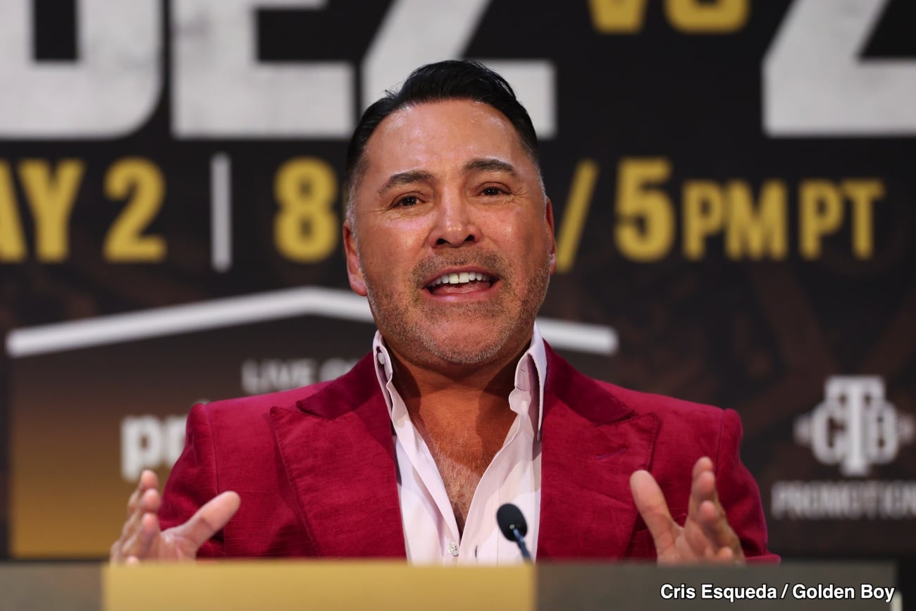 Image: Oscar De La Hoya warns Zuffa Boxing could change fighter pay under Ali Act push