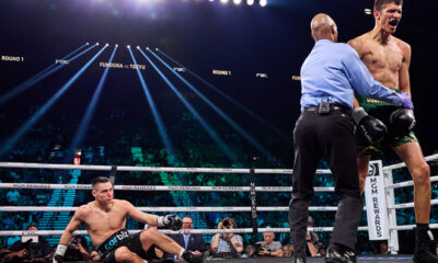 Fundora struck out Tszyu on her way to retiring in the seventh inning. Photo: Esther Lin/Premier Boxing Champions