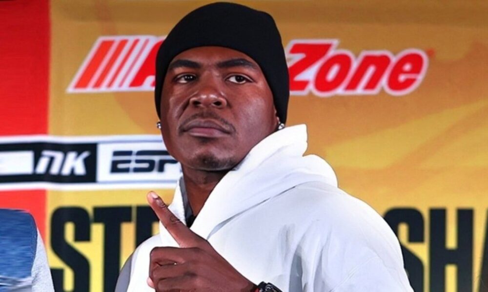 Heavyweight contender Stephan “Big Shot” Shaw during a Top Rank media event.