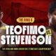 Promotional boxing poster showing Teofimo Lopez and Shakur Stevenson facing off.