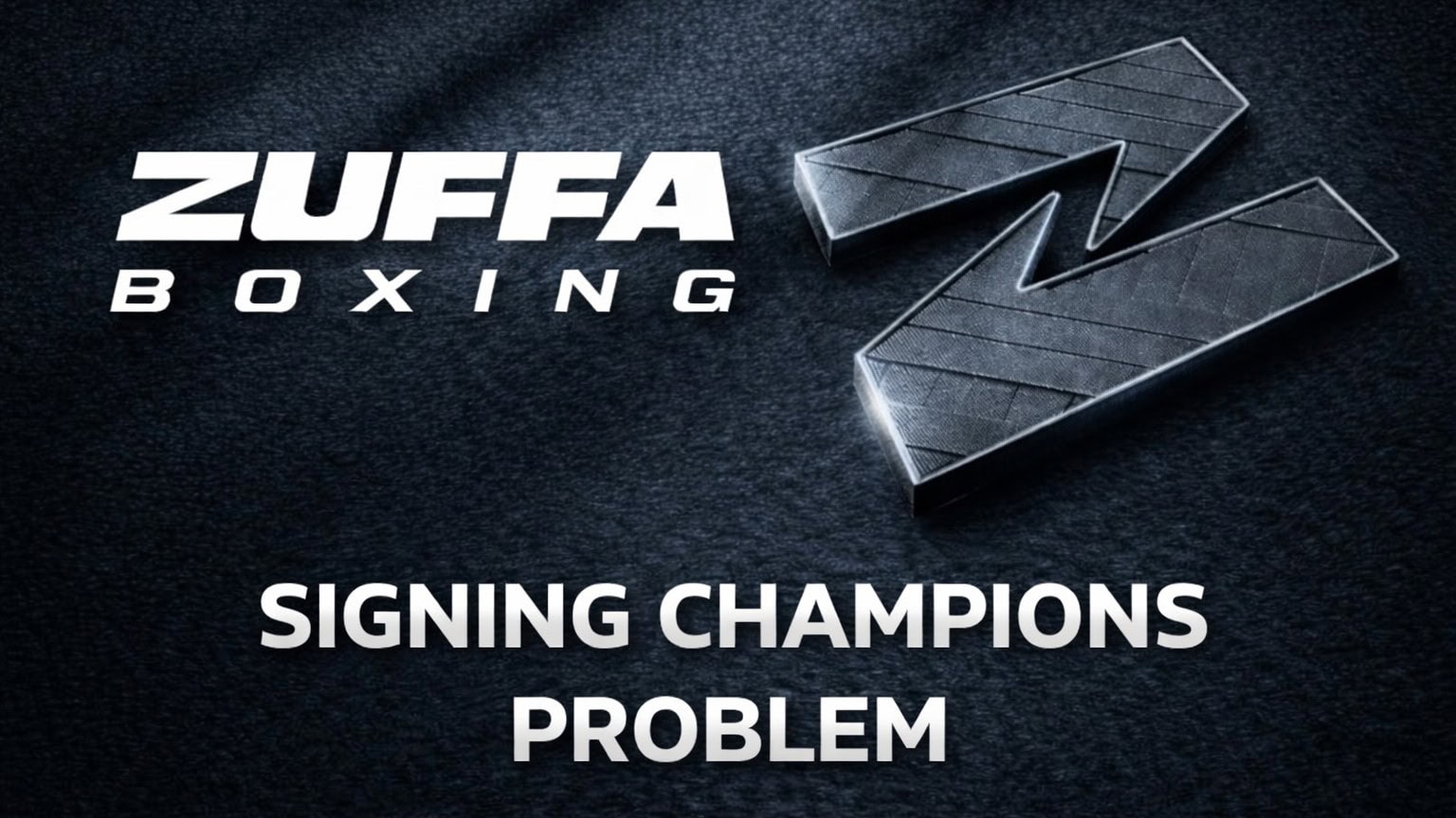 Zuffa Boxing logo graphic highlighting a champion signing problem after the IBF ruling on Jai Opetaia.
