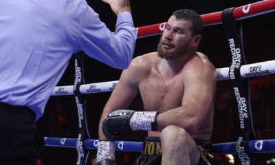 Arslanbek Makhmudov was outclassed by Agit Kabayel. Source: Matchroom