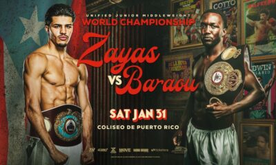 Poster for the Zayas vs Baraou world title fight