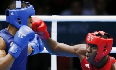 Erislandy Savon lands punch on Anthony Joshua at 2012 Olympics amateur boxing match