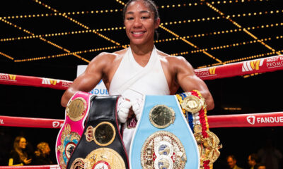 Baumgardner retained her IBF, WBA and WBO titles Photo: Most Valuable Promotions/Michelle Farsi