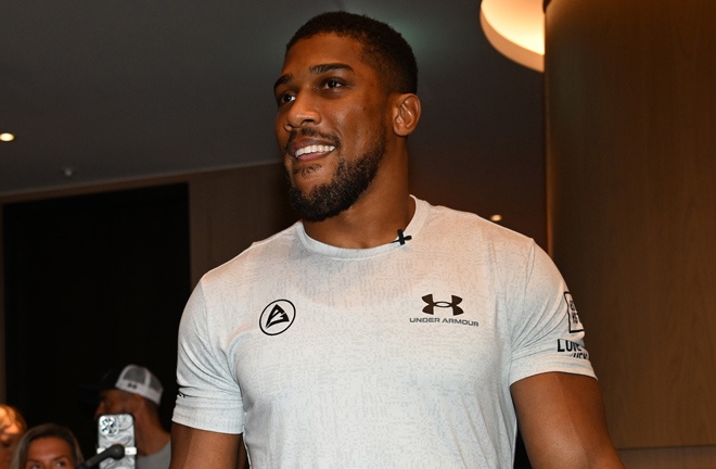 Anthony Joshua will face Kristian Prenga, who wants to finally fight Tyson Fury. Photo credit: Mark Robinson/Matchroom Boxing