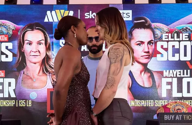 Dubois and Harper clash ahead of Saturday's showdown in London. Photo: Highlights/Mark Robinson