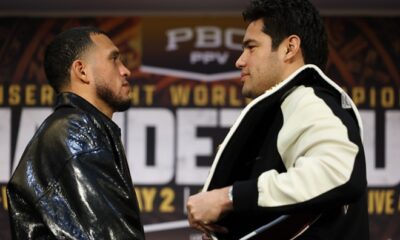 Benavidez and Ramirez face-to-face before world title fight Photo: Cris Esqueda/Golden Boy Promotions