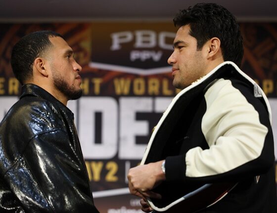 Benavidez and Ramirez face-to-face before world title fight Photo: Cris Esqueda/Golden Boy Promotions