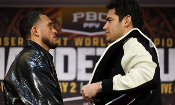 Benavidez and Ramirez face-to-face before world title fight Photo: Cris Esqueda/Golden Boy Promotions
