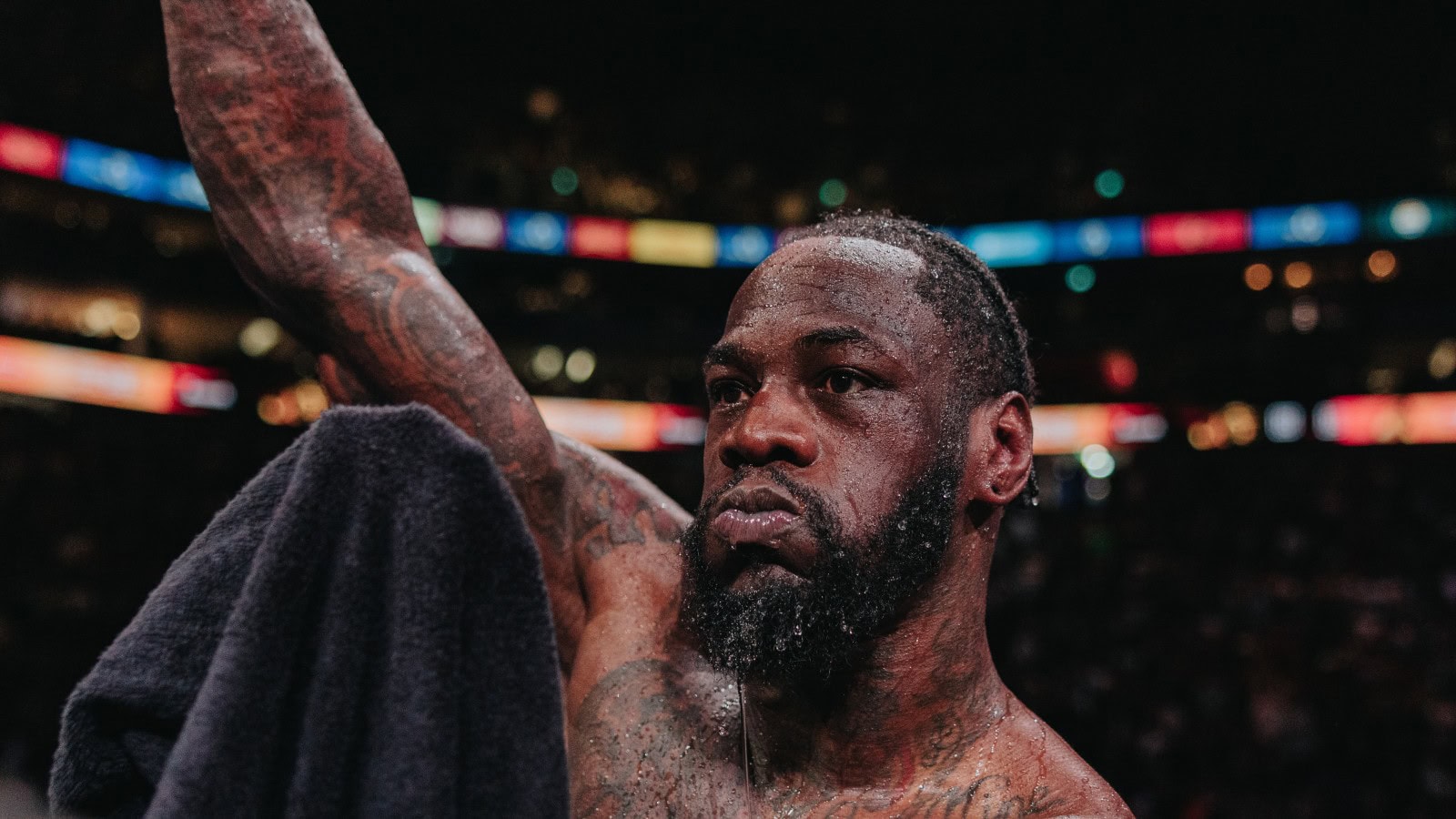 Deontay Wilder celebrates after defeating Derek Chisora in London.