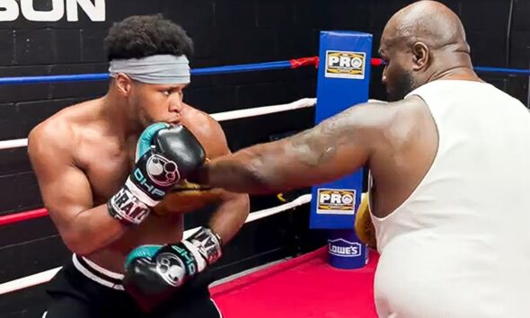 Devin Haney TRAINING with James Toney to MASTER Shoulder Roll & Counter Punching