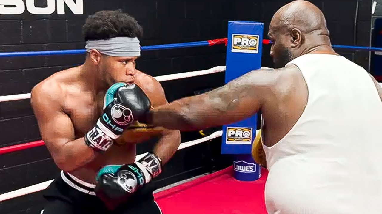 Devin Haney TRAINING with James Toney to MASTER Shoulder Roll & Counter Punching