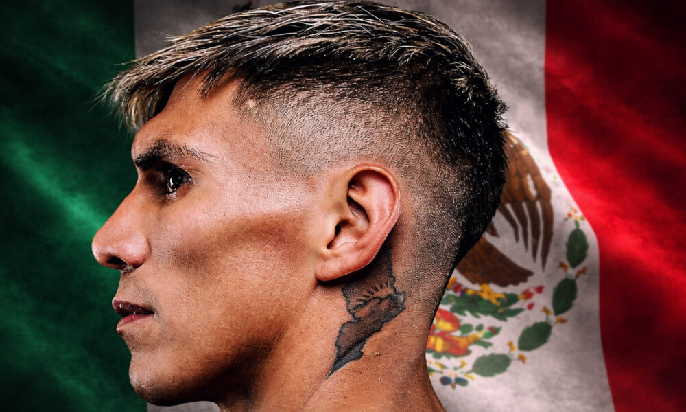 Francisco Rodriguez Jr portrait with Mexican flag background following two-year doping ban ruling