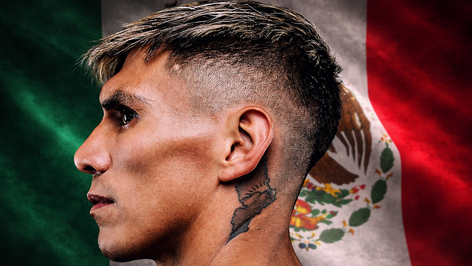 Francisco Rodriguez Jr portrait with Mexican flag background following two-year doping ban ruling