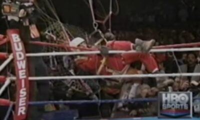 Fan Man crashes into ring during Bowe vs Holyfield fight in 1993