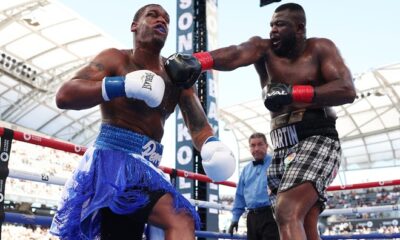 Bakole turned out to be much too big for Anderson (photo: Mark Robinson, Matchroom Boxing)