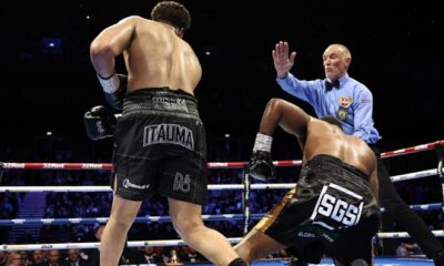 Itauma delighted Franklin. Photo: Queensberry/Leigh Dawney