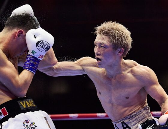 Inoue said goodbye to Picasso in December. Photo: Mark Robinson Matchroom Boxing