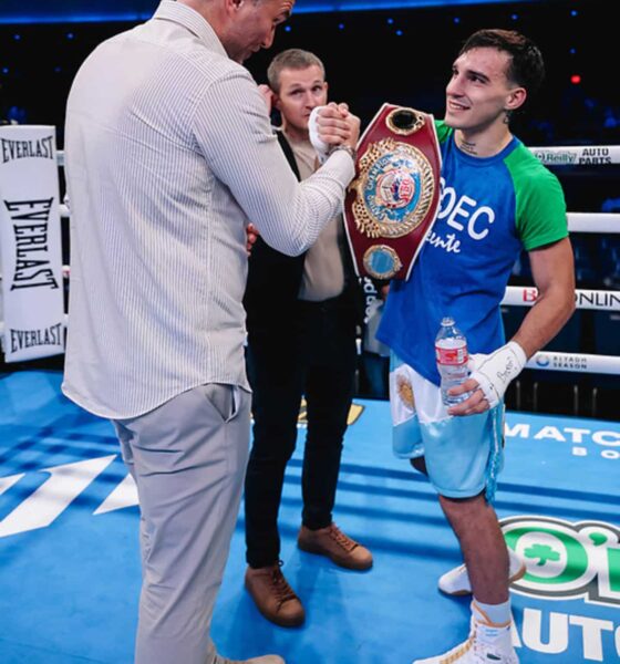 Image: Paco Valcarcel Flags Alan Chaves After Knockout Win