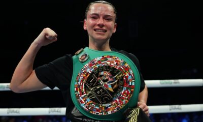 Nicolson defended her interim WBC super bantamweight crown with victory over Turner Photo: Cris Esqueda Matchroom Boxing