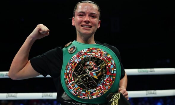 Nicolson defended her interim WBC super bantamweight crown with victory over Turner Photo: Cris Esqueda Matchroom Boxing