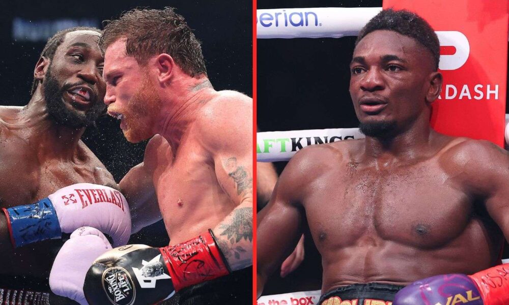 Terence Crawford asked if Canelo will beat Mbilli to win back world title