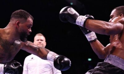 Mike Perez throws a punch during his victory over Franklin Arinze in Manchester as the former heavyweight contender continues his unusual late-career transformation.