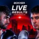 Adam Azim and Steve Claggett featured in promotional artwork for their super lightweight main event at Wembley Arena in London with live results coverage from World Boxing News.